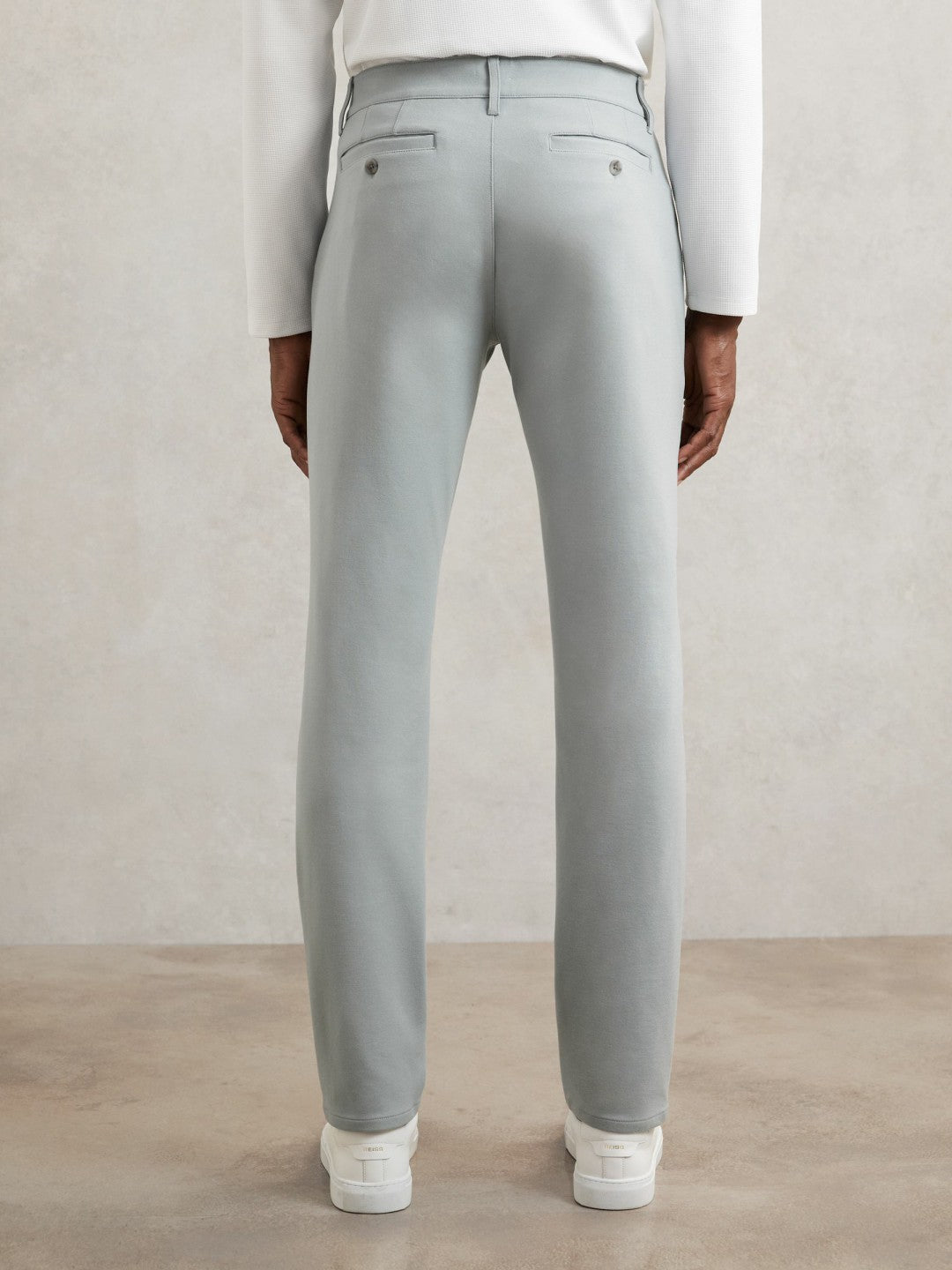 Paige Slim-Fit Stretch Trousers in Moon Shadow Blue Men | Reiss