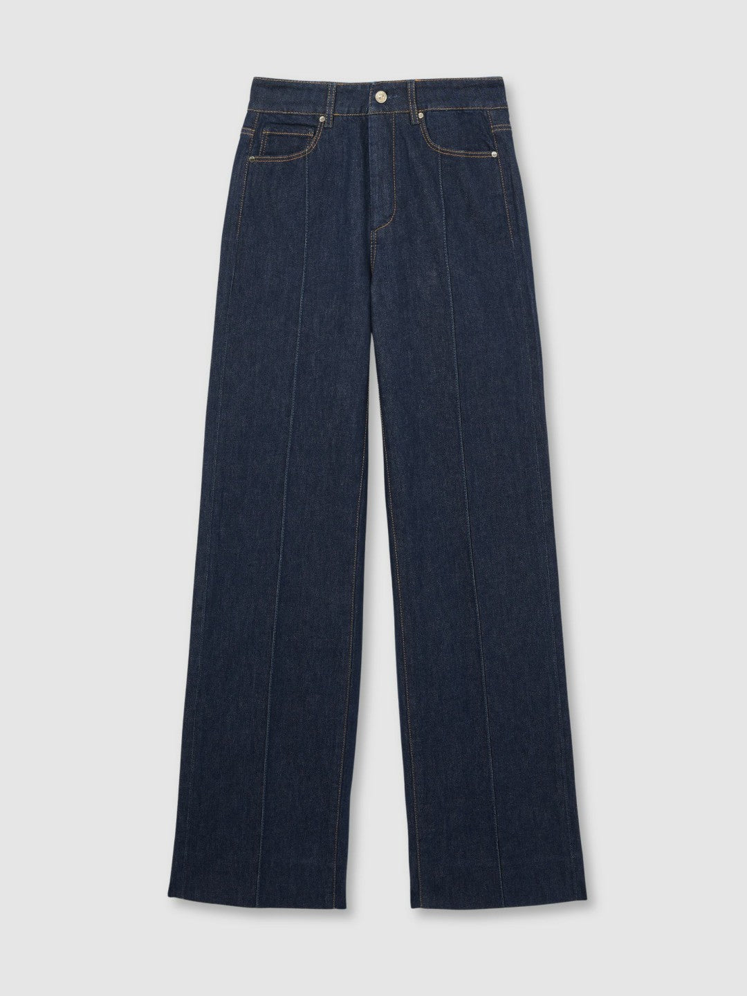 Paige Wide Leg Pintuck Jeans in Anais Blue Women | Reiss