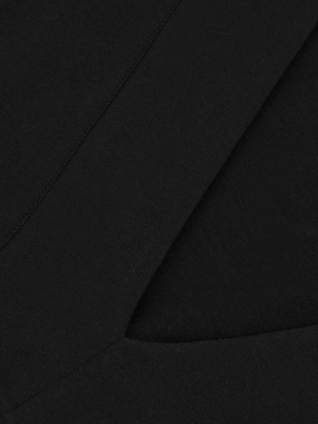 Cotton Shoulder-Pad V-Neck Top in Black Women | Reiss
