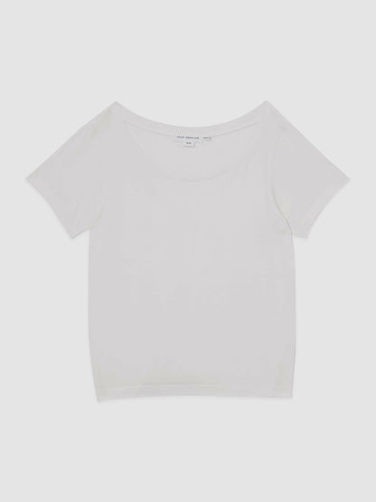 Short Sleeve T-Shirt in Cream Women | Reiss
