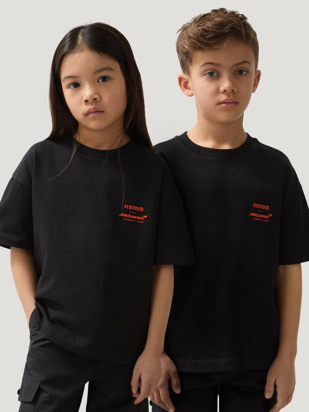 3-9 yrs Unisex Fit Oversized McLaren F1 Team Tyre T-Shirt in Black Children & Baby | Reiss