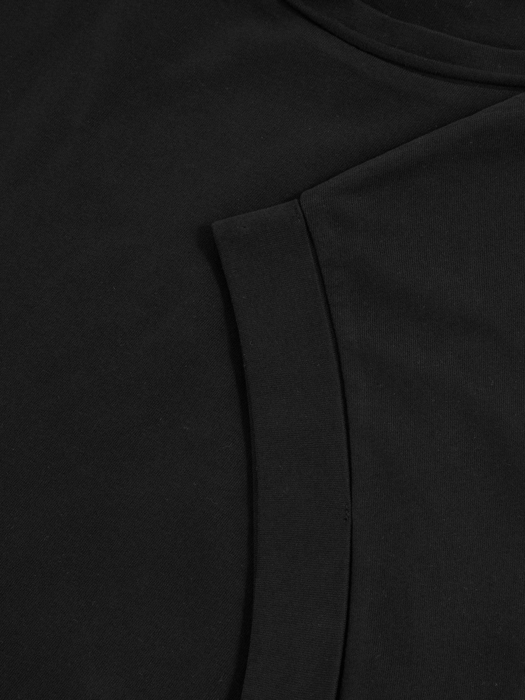 Brushed-Cotton Crew-Neck T-Shirt in Black Women | Reiss