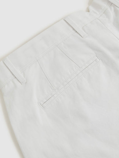 Cotton-Linen Relaxed-Fit Trousers in White Men | Reiss