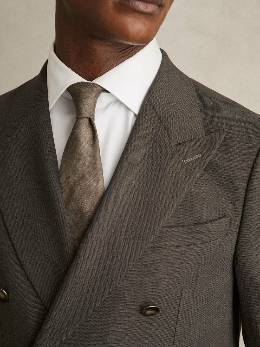 Slim Fit Double Breasted Suit Blazer in Dark Green Men | Reiss