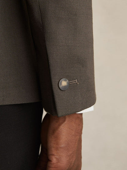 Slim Fit Double Breasted Suit Blazer in Dark Green Men | Reiss