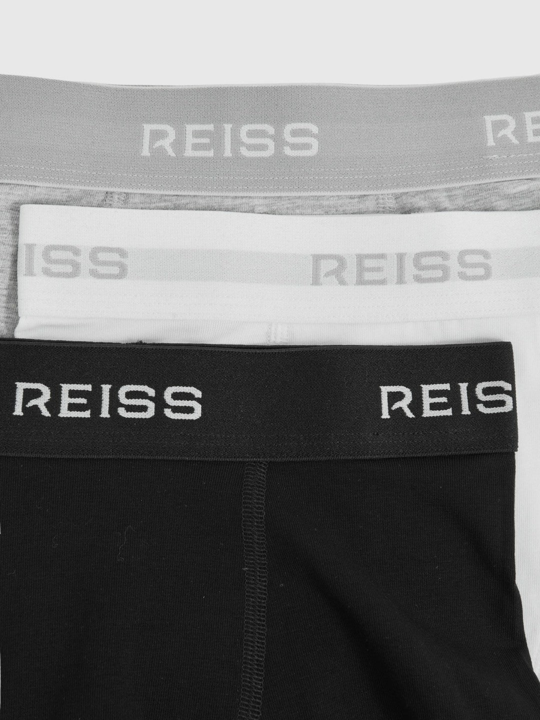 Stretch-Cotton Boxers 3 Pack in White/Grey/Black Children & Baby | Reiss