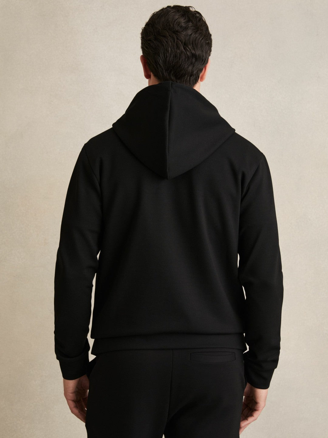 Interlock Zip-Through Hoodie in Black Men | Reiss