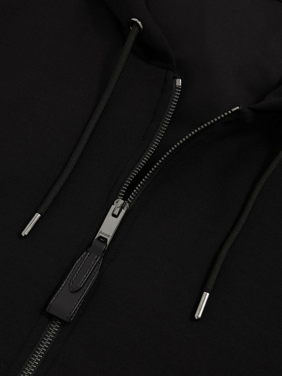 Interlock Zip-Through Hoodie in Black Men | Reiss