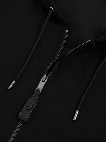 Interlock Zip-Through Hoodie in Black Men | Reiss