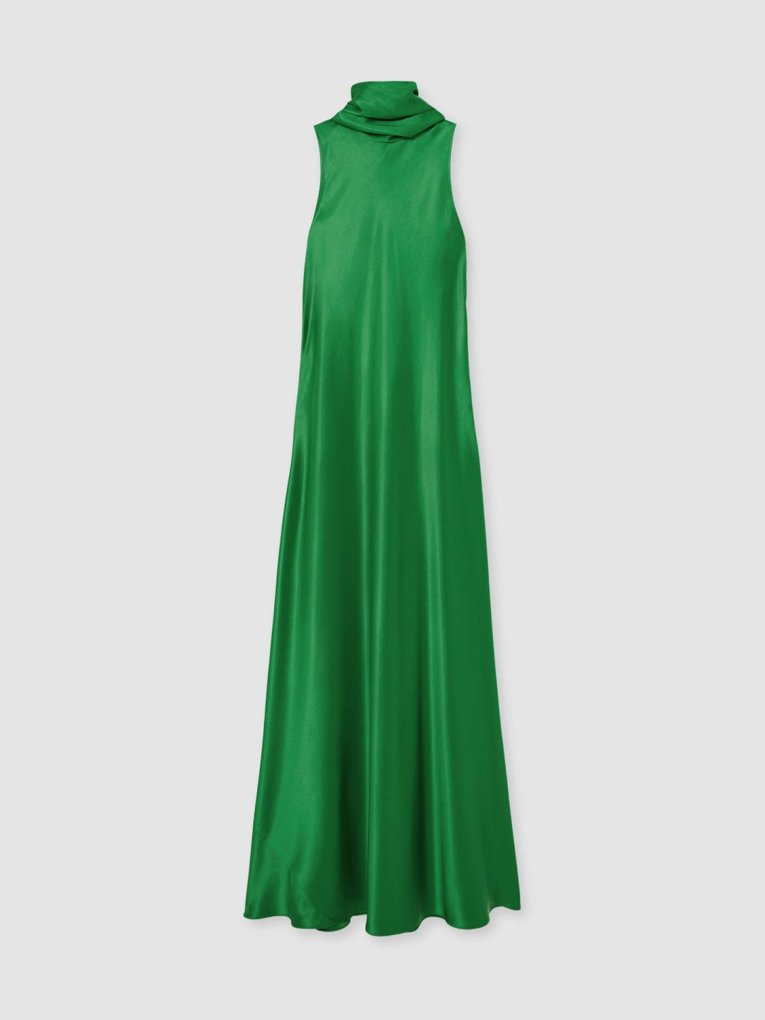 Satin Cape Maxi Dress in Green Women | Reiss