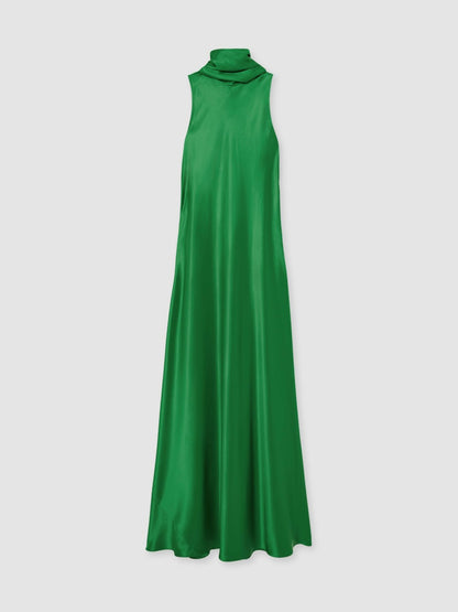 Satin Cape Maxi Dress in Green Women | Reiss