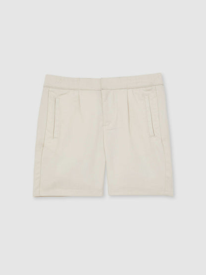 3-9 yrs Relaxed Drawstring Shorts in Off White Children & Baby | Reiss