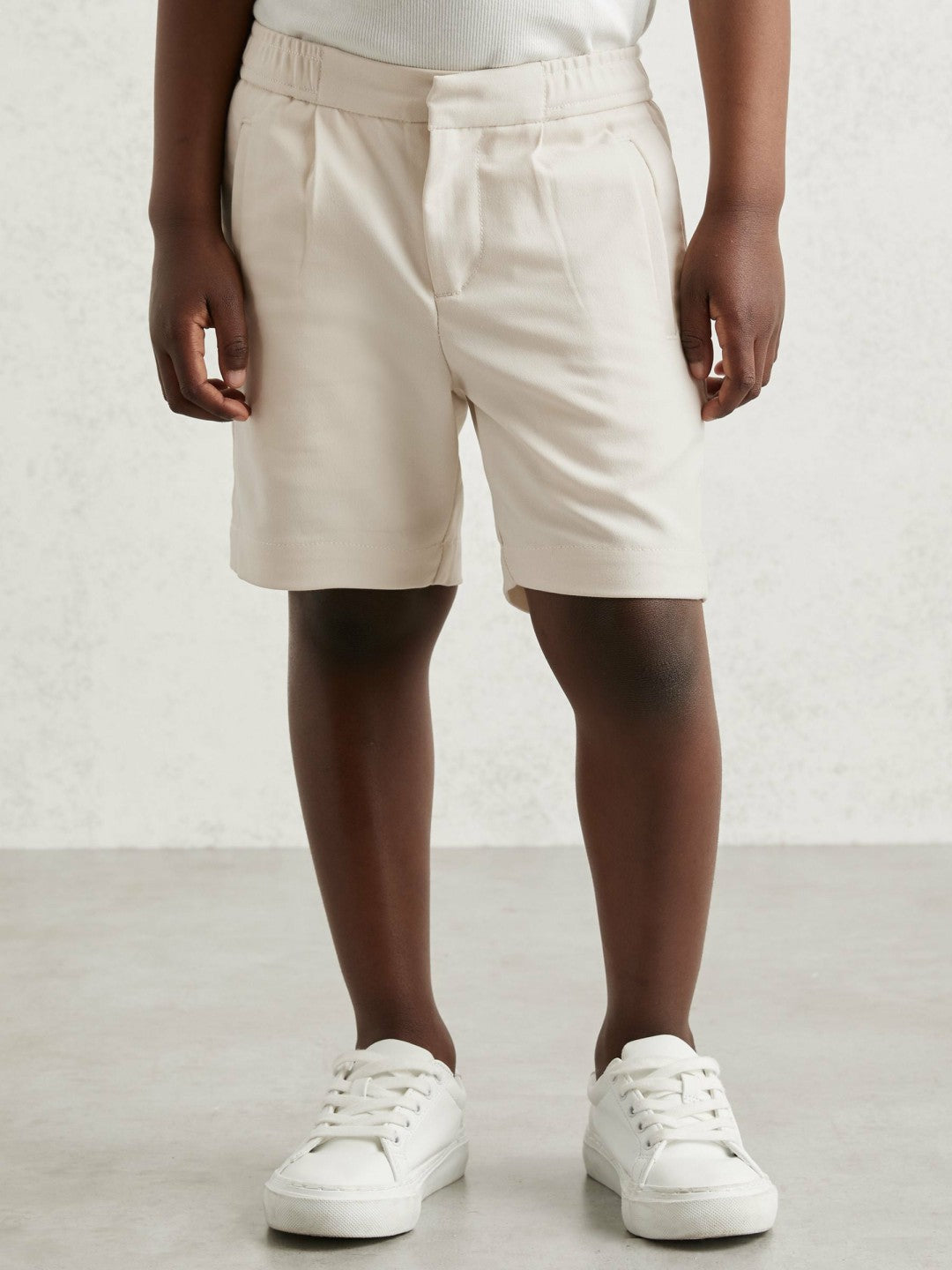 3-9 yrs Relaxed Drawstring Shorts in Off White Children & Baby | Reiss