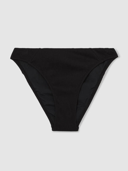 Ribbed Bikini Bottoms in Black Women | Reiss
