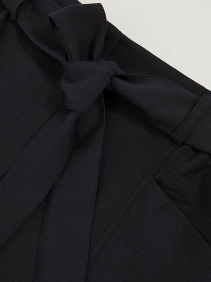 Belted Button Tab Shorts in Navy Women | Reiss