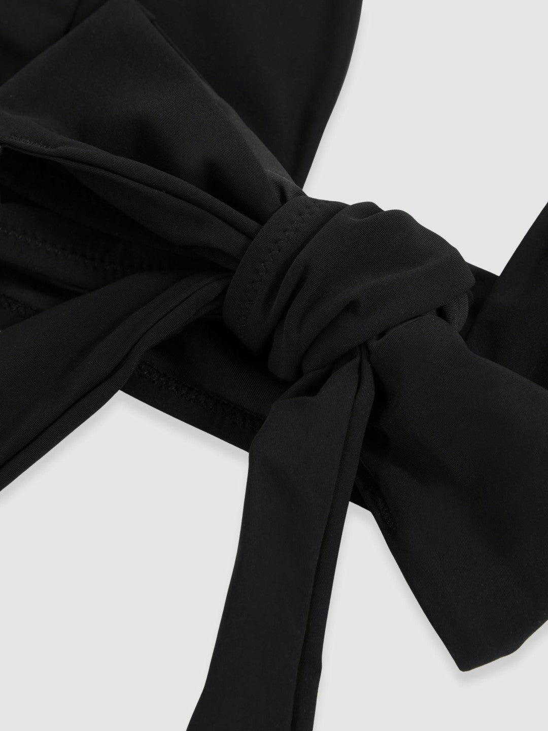 Plunge Tie Halterneck Bikini Top in Black Women | Reiss
