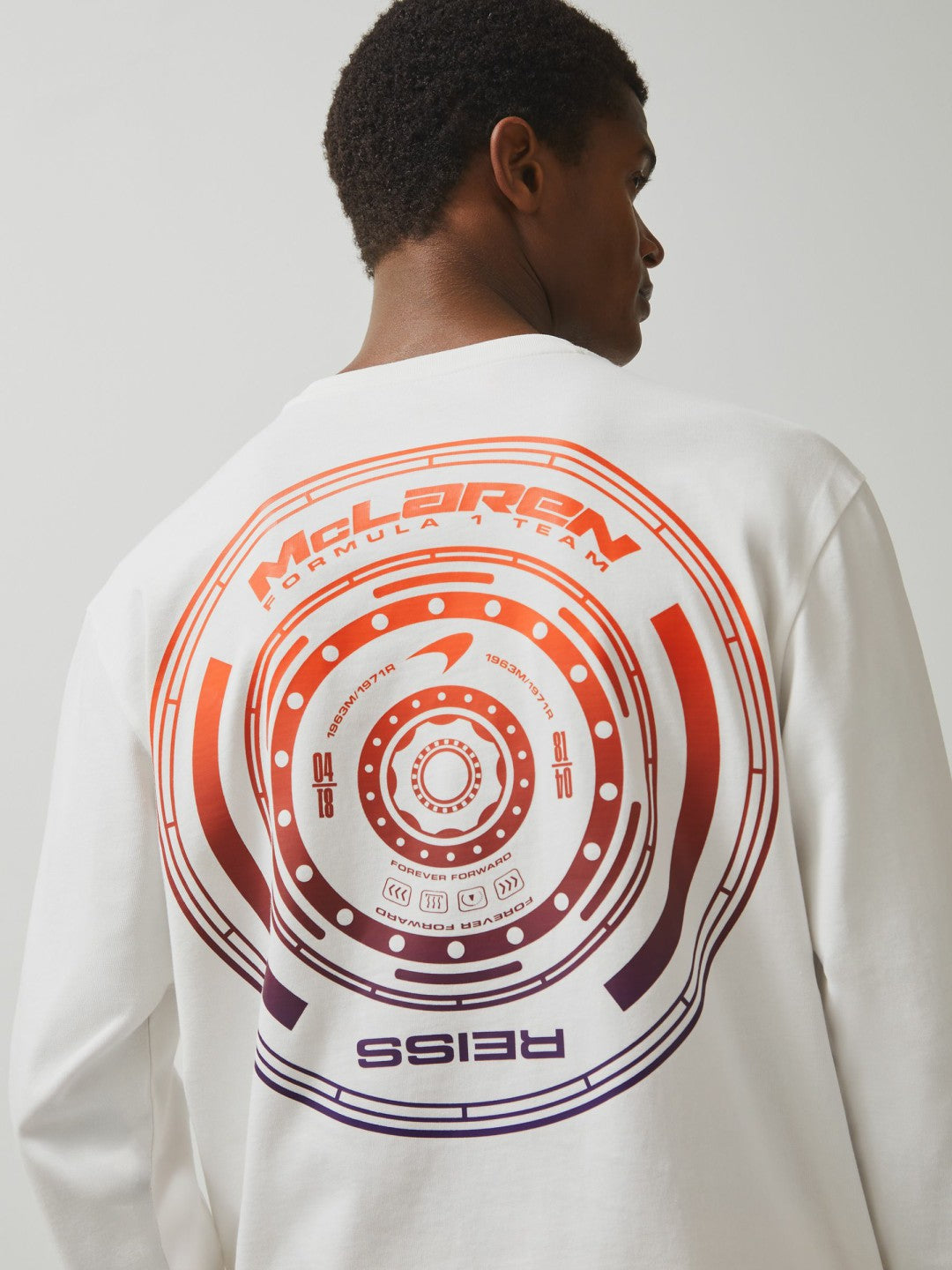 Unisex Fit McLaren F1 Team Tyre-Print T-Shirt in White Men | Reiss