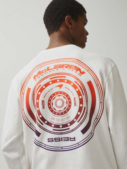 Unisex Fit McLaren F1 Team Tyre-Print T-Shirt in White Men | Reiss