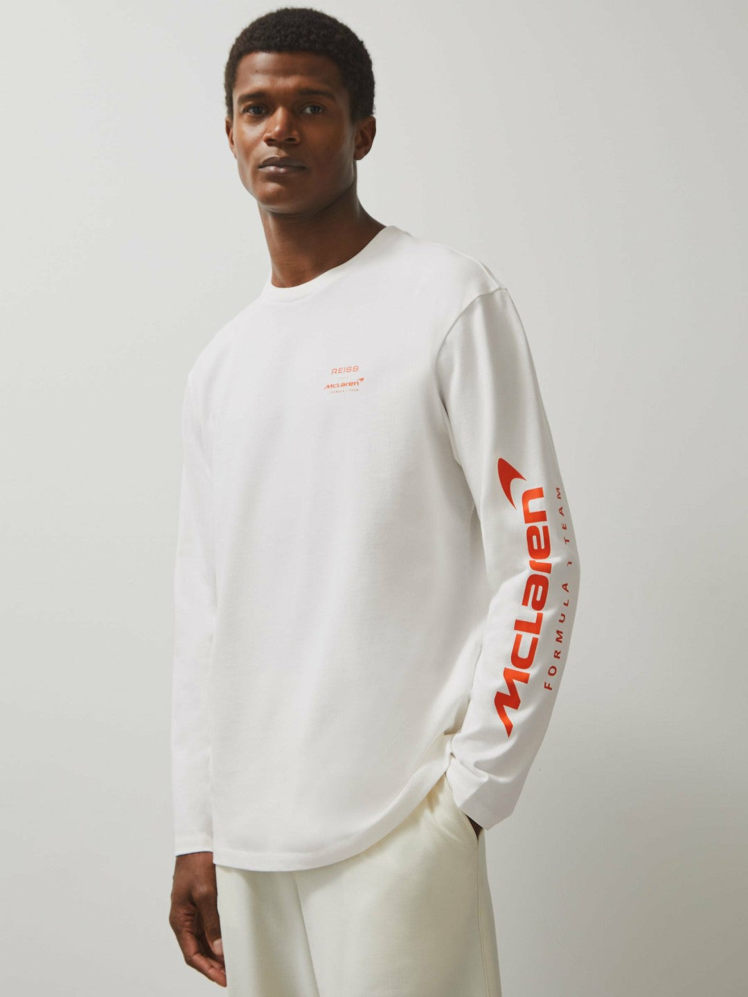 Unisex Fit McLaren F1 Team Tyre-Print T-Shirt in White Men | Reiss