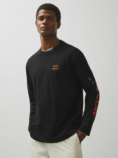 Unisex Fit McLaren F1 Team Tyre-Print T-Shirt in Black Men | Reiss