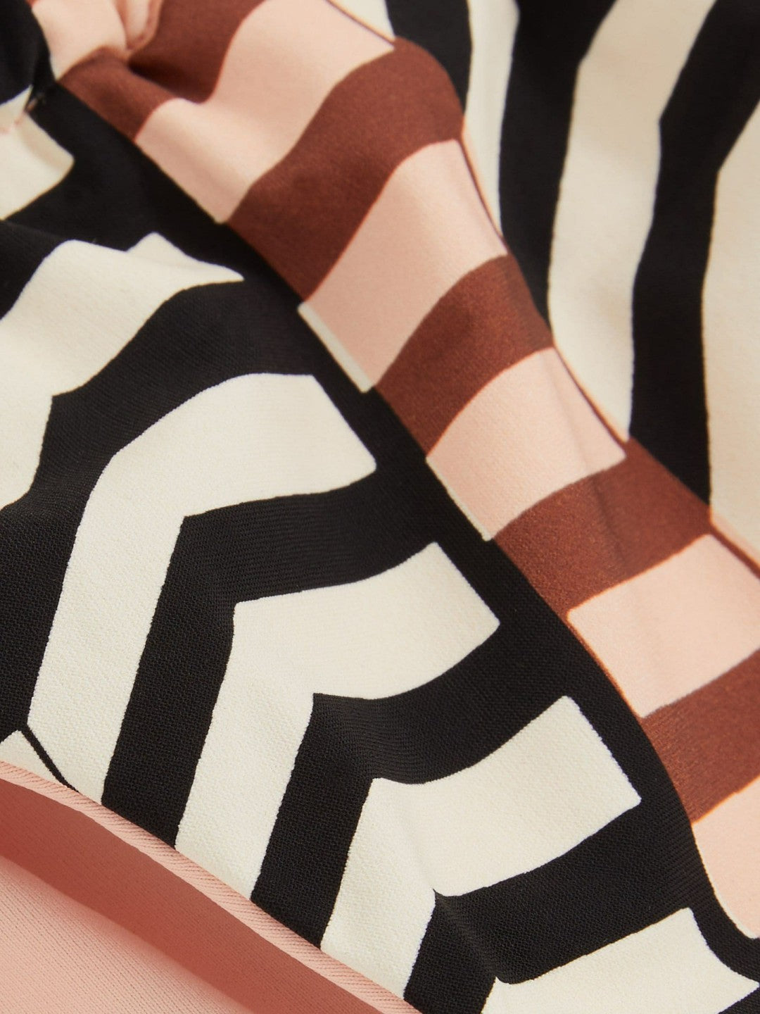 Chevron Stripe Bikini Bottoms in Black/Brown Women | Reiss