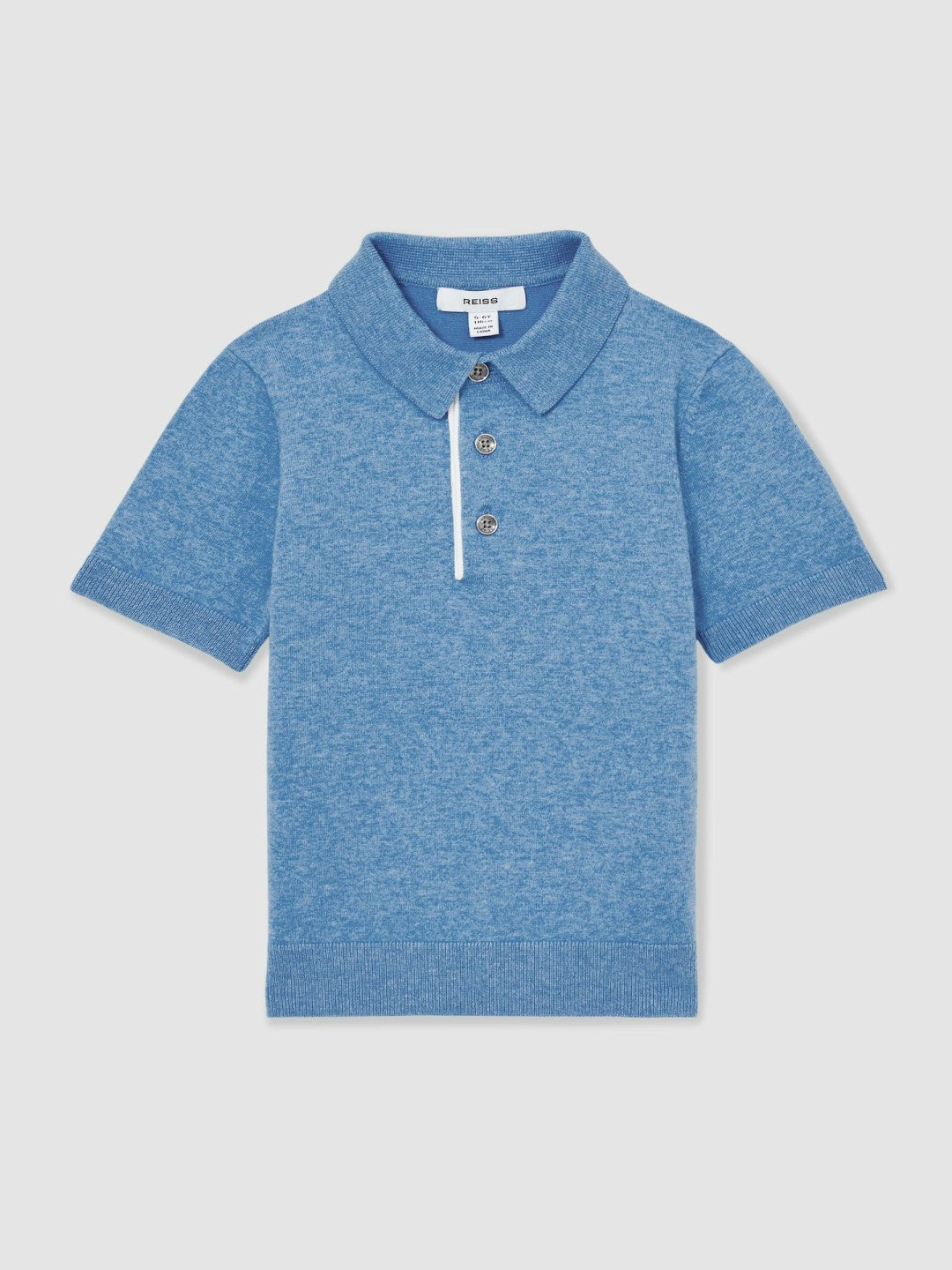 3-9 yrs Contrast Placket Polo Shirt With Cotton in Blue Children & Baby | Reiss