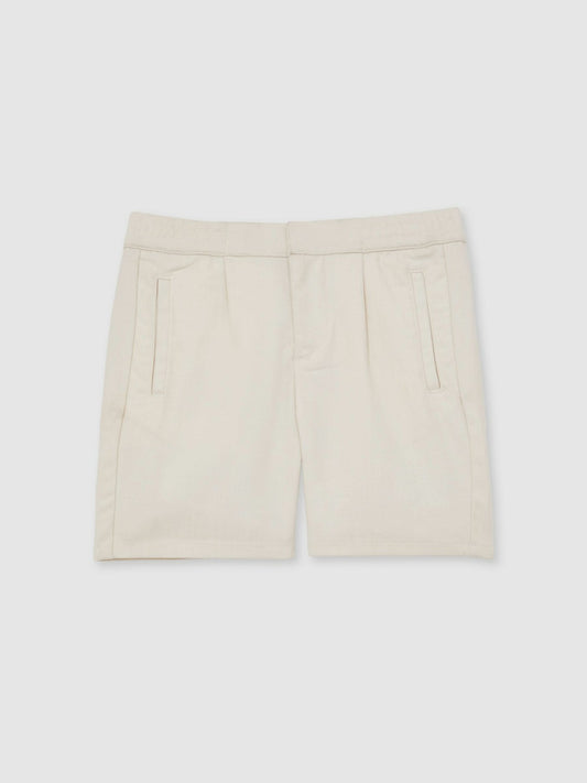 13-14 yrs Relaxed Drawstring Shorts in Off White Children & Baby | Reiss