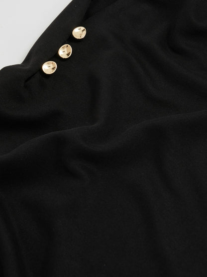 Acler Jersey Draped Midi Dress in Black Women | Reiss