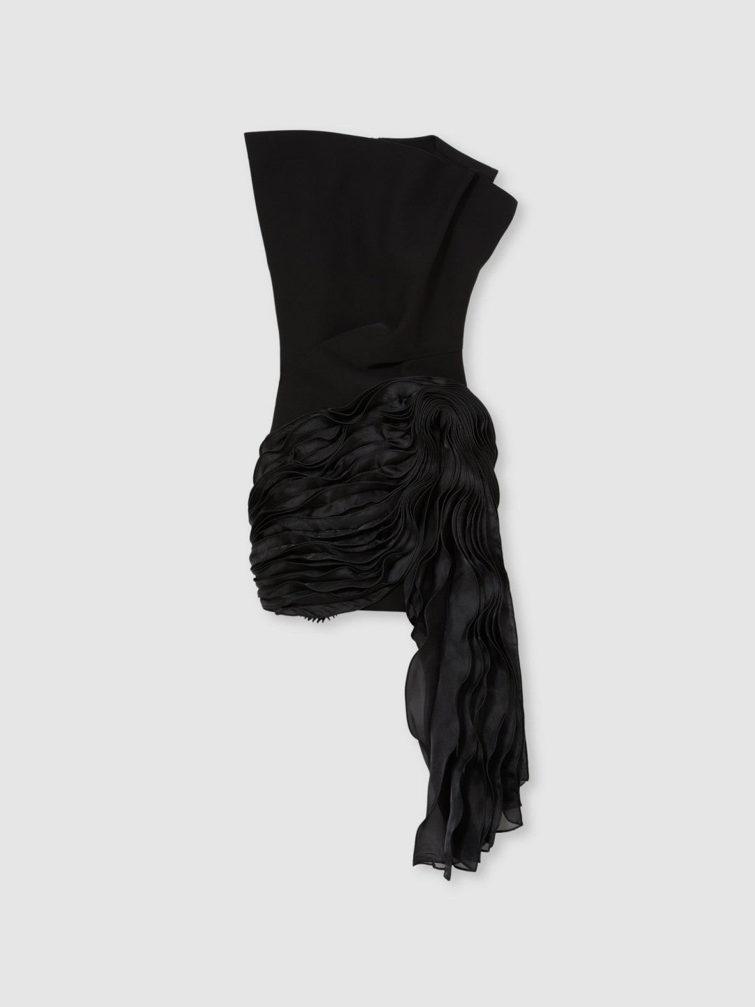 Acler Layered Ruffle Mini Black Dress in Black Women | Reiss