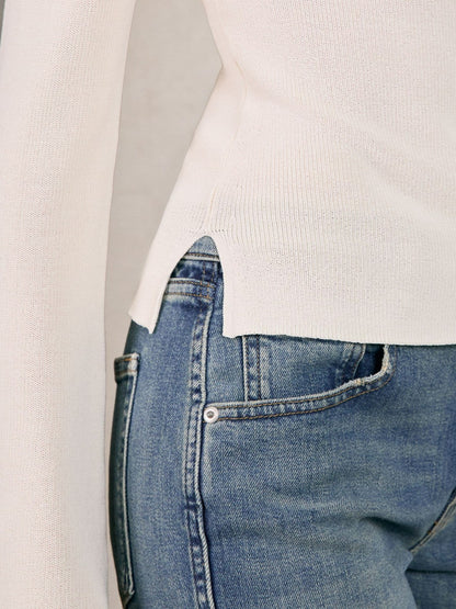 100% Cotton Jumper in Ecru Women | Reiss