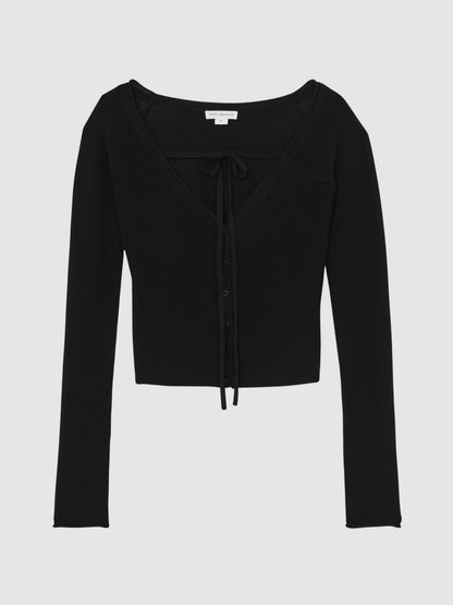 100% Cotton Jumper in Black Women | Reiss