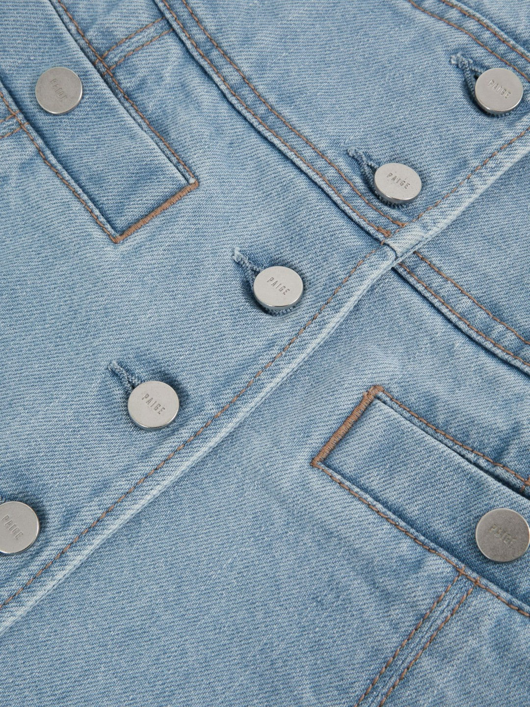 Paige Denim Button-Through Mini Dress in Jocelyn Blue Women | Reiss