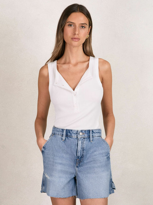 90S Long 100% Cotton Shorts in Indigo Blue Women | Reiss
