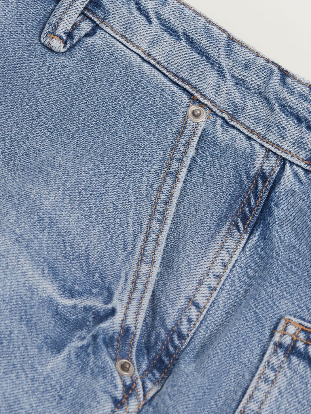 90S Long 100% Cotton Shorts in Indigo Blue Women | Reiss