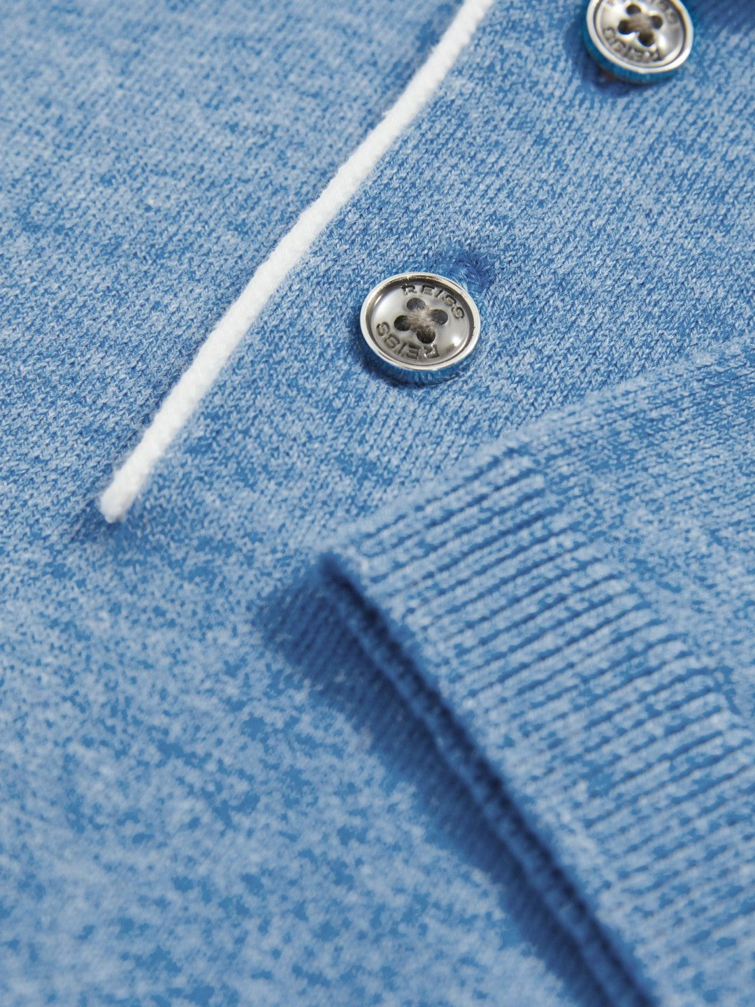 13-14 yrs Contrast Placket Polo Shirt With Cotton in Blue Children & Baby | Reiss