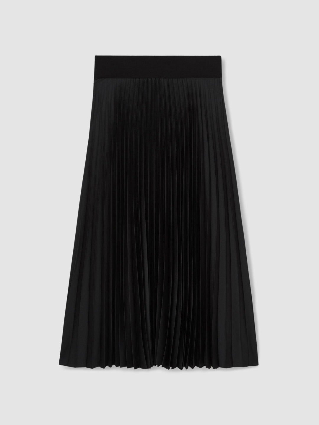 Pleated Midi Skirt in Black Women | Reiss