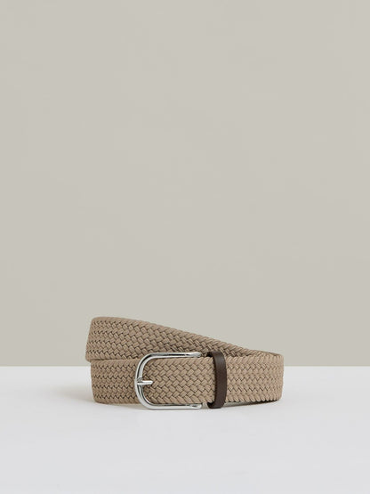 Basket Weave Belt in Stone Men | Reiss