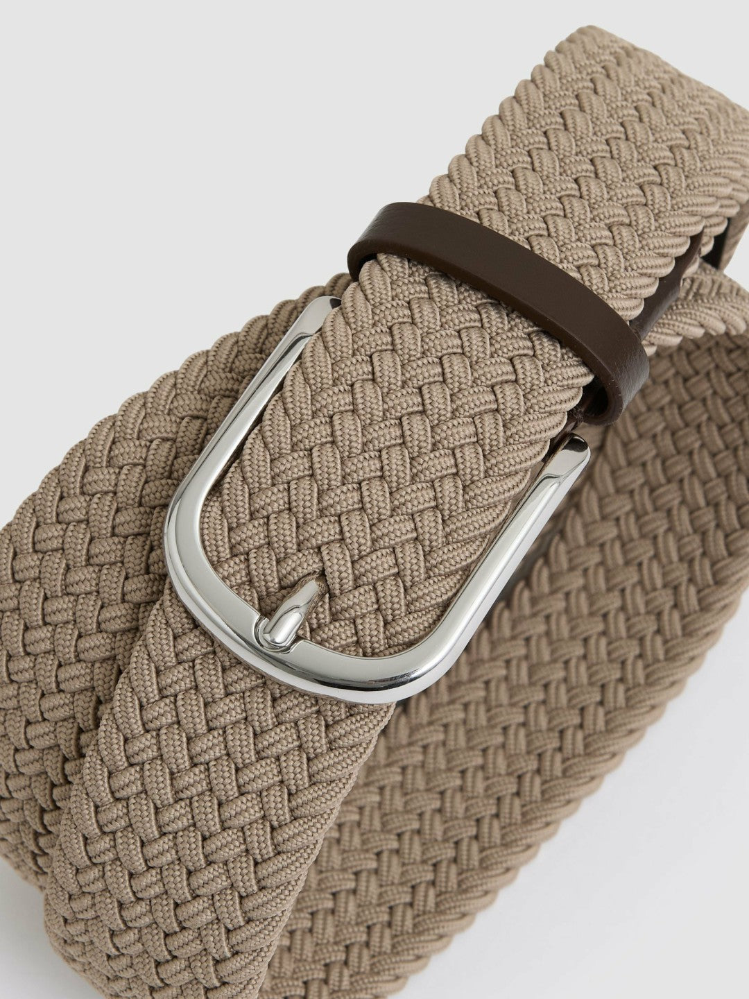 Basket Weave Belt in Stone Men | Reiss