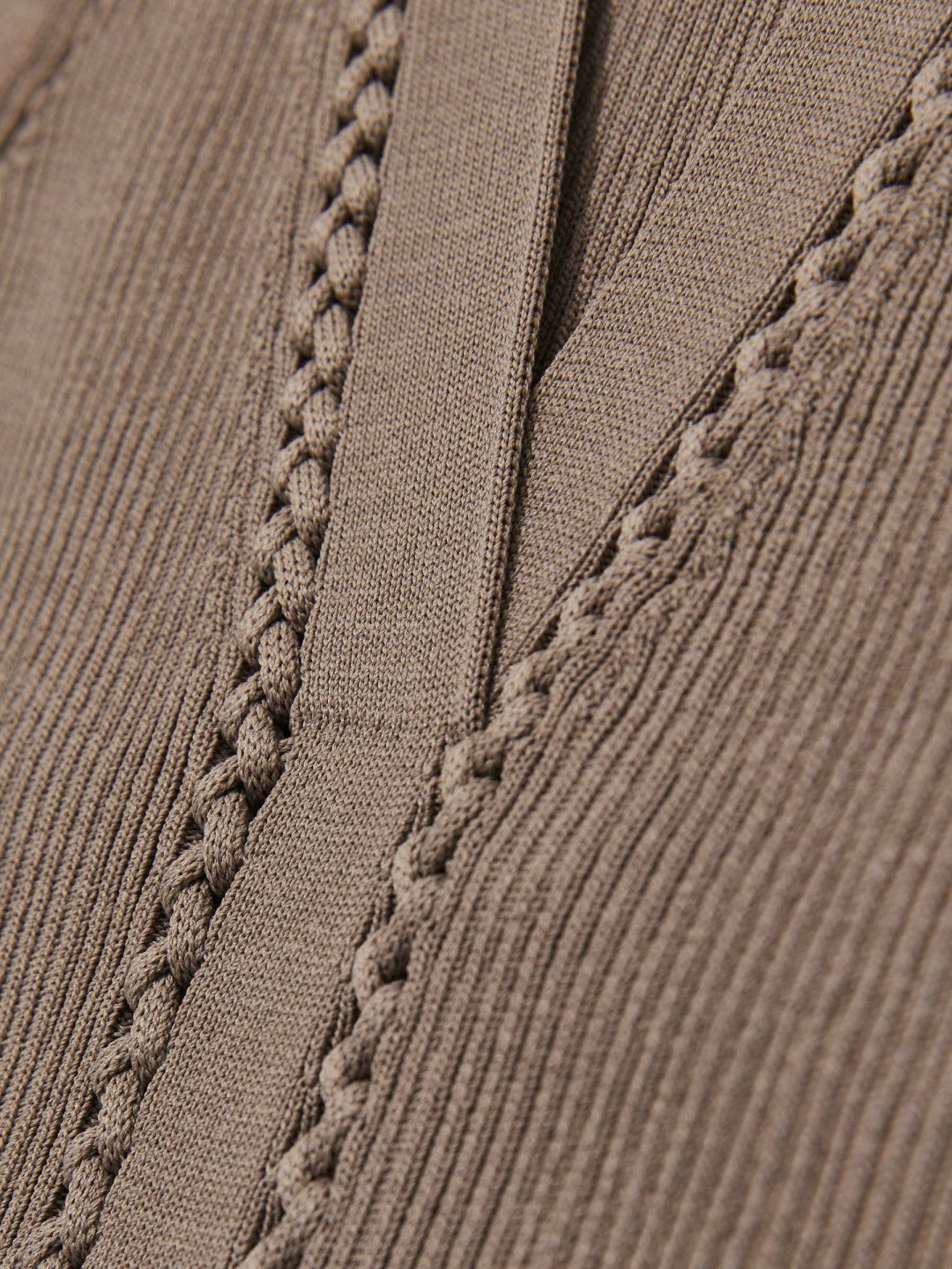 Craft-Stitch Rib-Knit Vest in Mink Women | Reiss