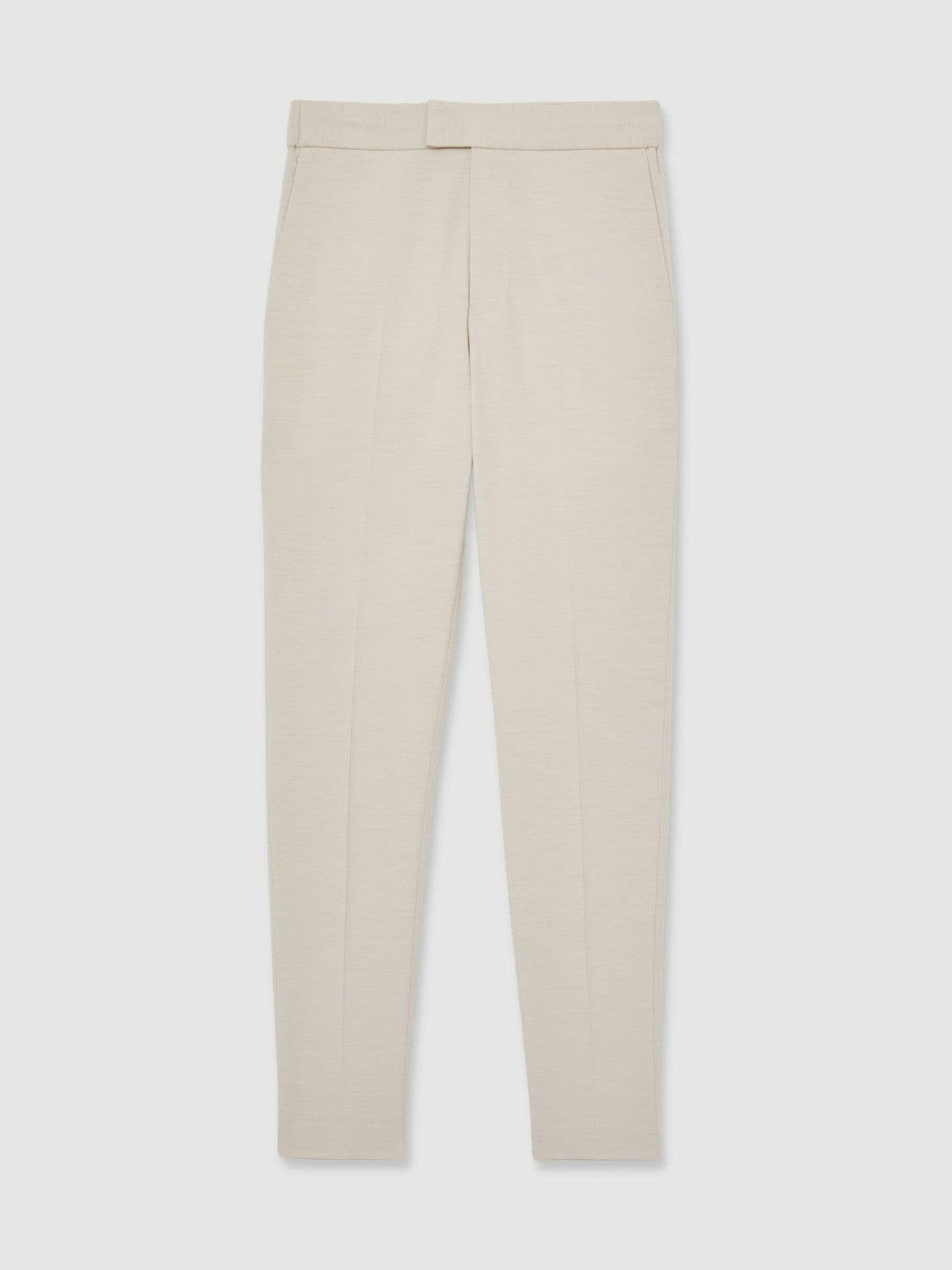 Slim-Fit Internal-Drawstring Trousers in Stone Men | Reiss