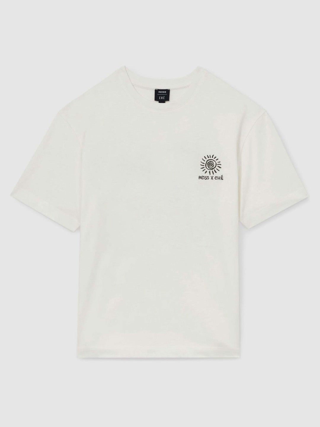 | Ché Cotton Palm-Tree T-Shirt in White Men | Reiss