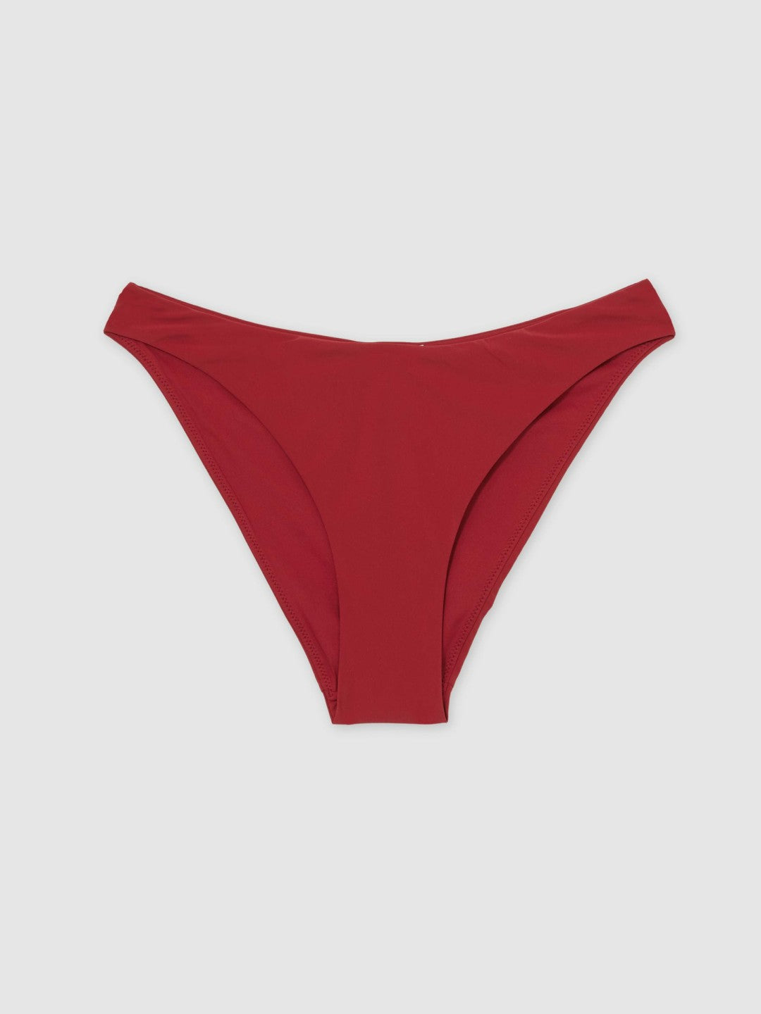 Fixed-Side Bikini Bottoms in Dark Red Women | Reiss