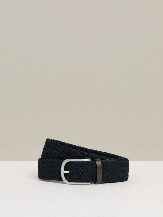 Basket Weave Belt in Navy Men | Reiss