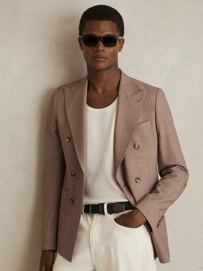 Basket Weave Belt in Navy Men | Reiss
