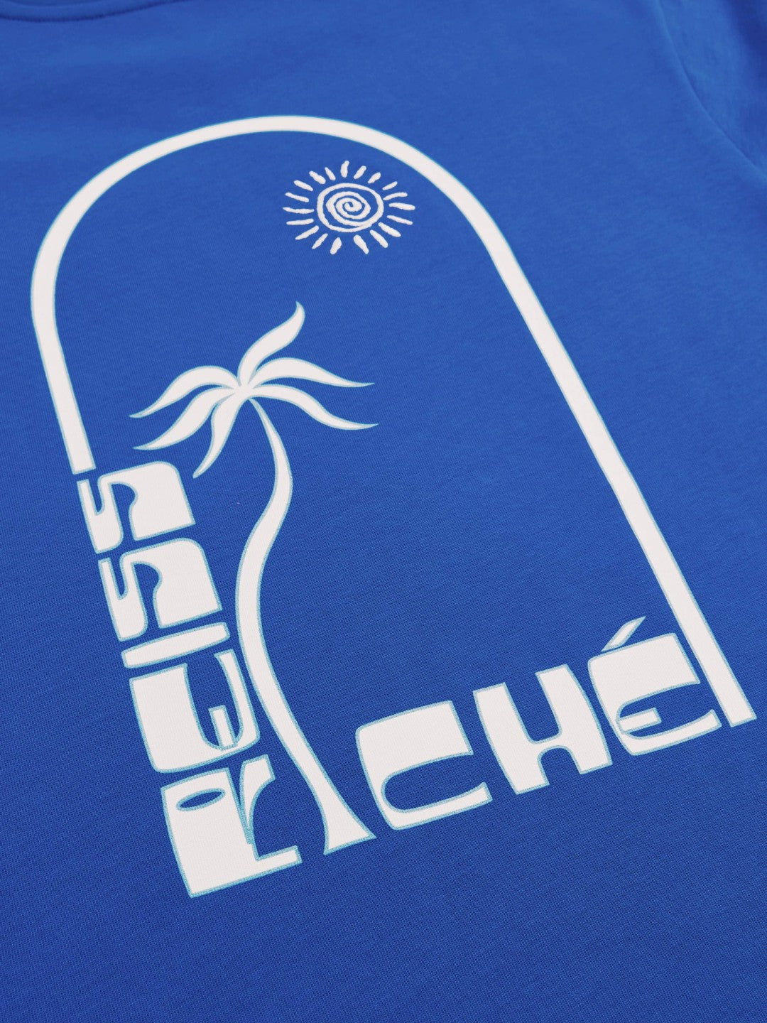 | Ché Cotton Palm-Print T-Shirt in Blue Men | Reiss