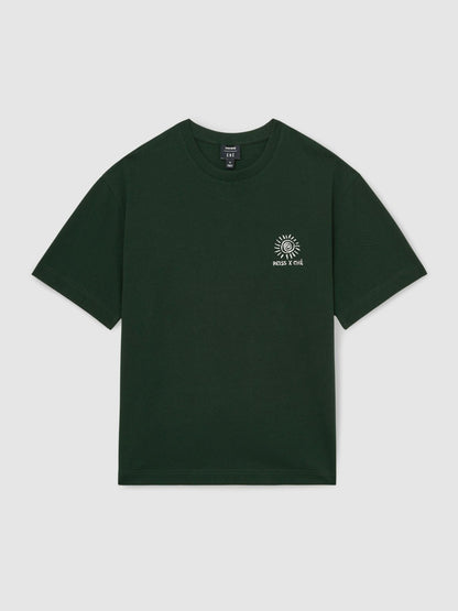 | Ché Cotton Palm-Tree T-Shirt in Green Men | Reiss