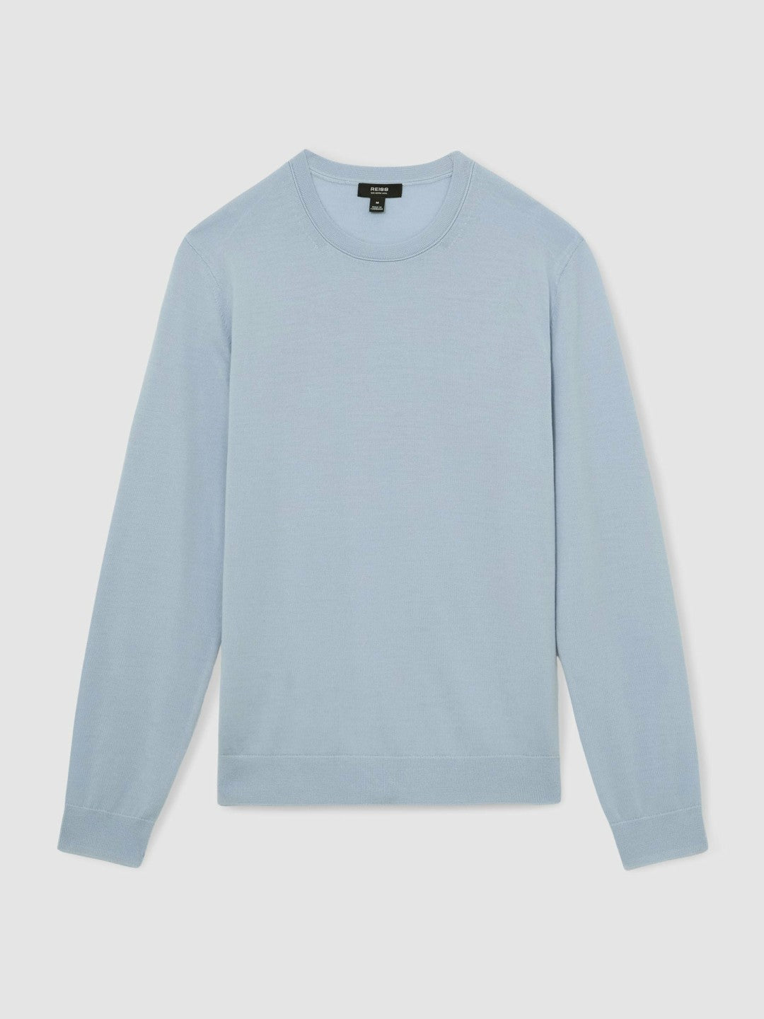 Merino Wool Crew Neck Jumper in Soft Blue Men | Reiss