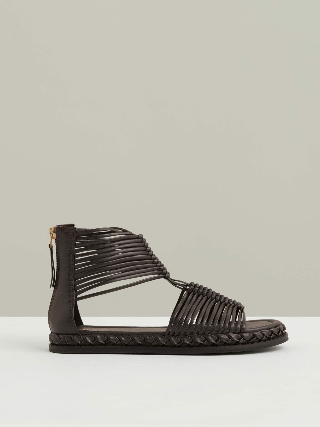 Leather Gladiator Sandals in Chocolate Women | Reiss