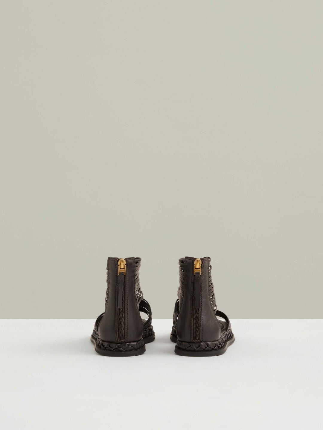 Leather Gladiator Sandals in Chocolate Women | Reiss