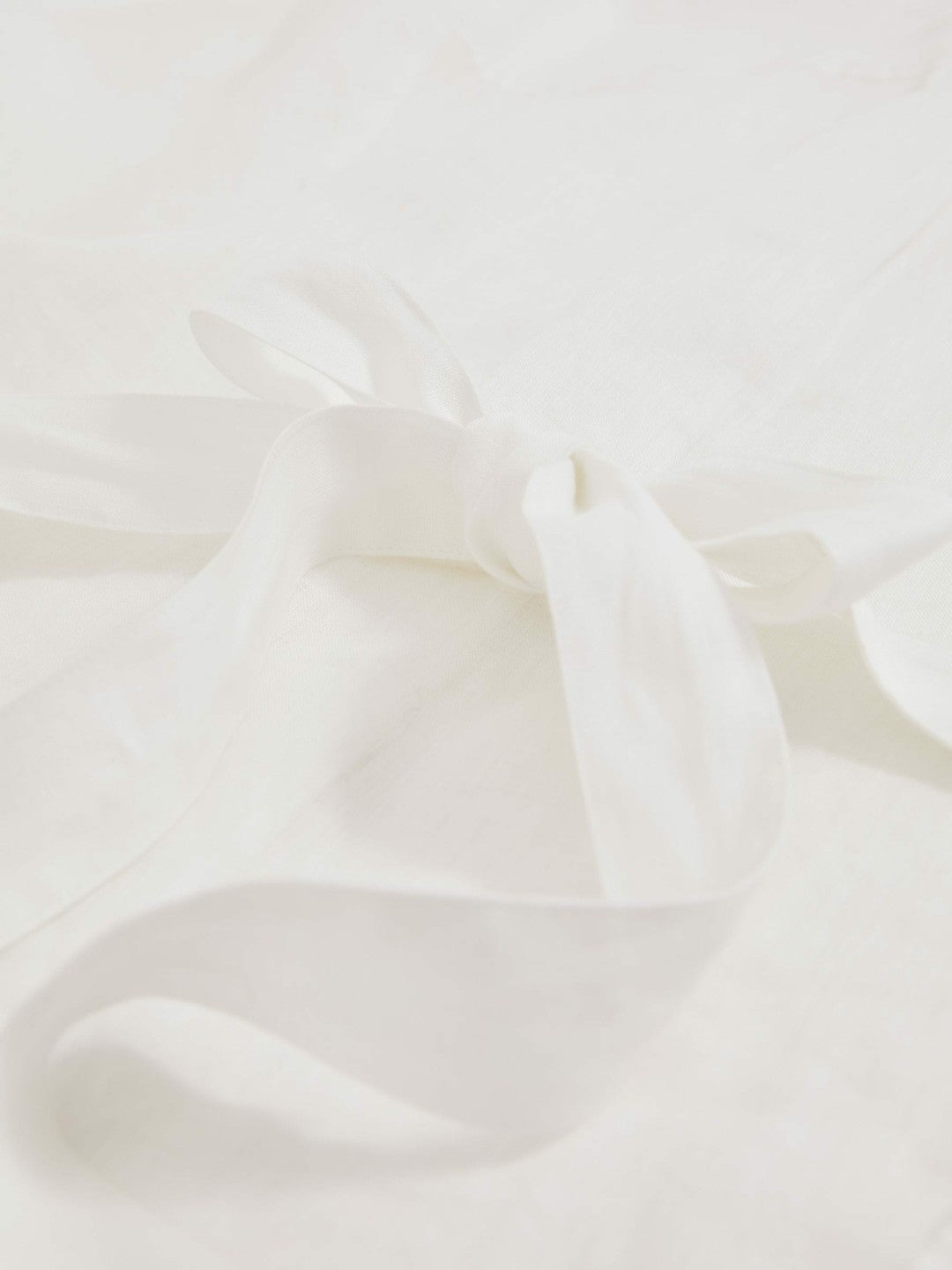 Linen Tie-Back Shirt in White Women | Reiss